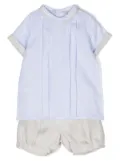 La Stupenderia pleat-detailing shorts set - Blue