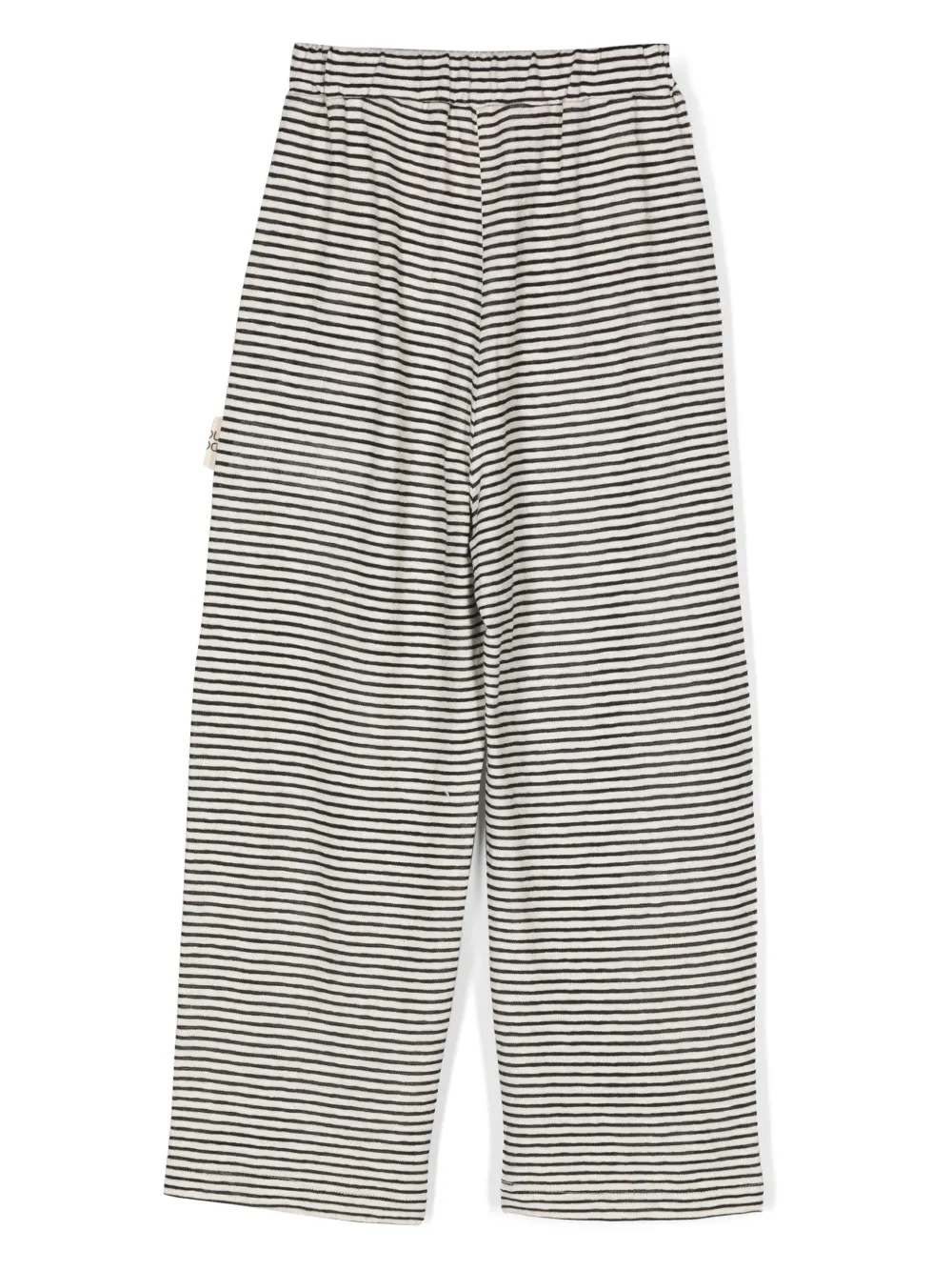 Douuod Kids Gestreepte straight broek - Beige