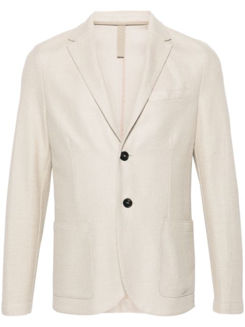 Harris Wharf London single-breasted linen blend blazer
