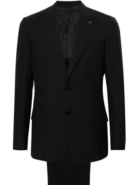 Lardini pinstriped single-breasted suit