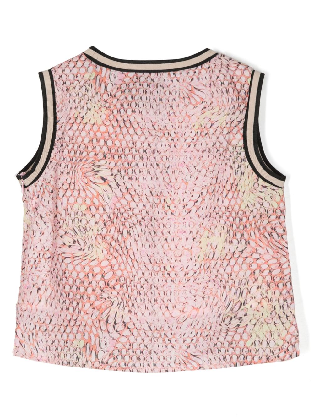 Iceberg Kids snakeskin-print cotton tank top - Pink