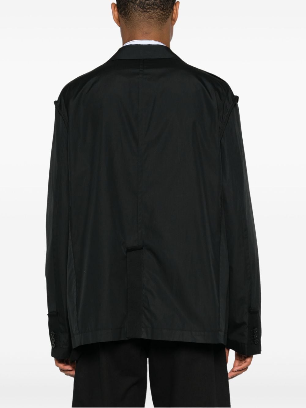 Shop Sacai Inside-out Single-breasted Blazer In Black