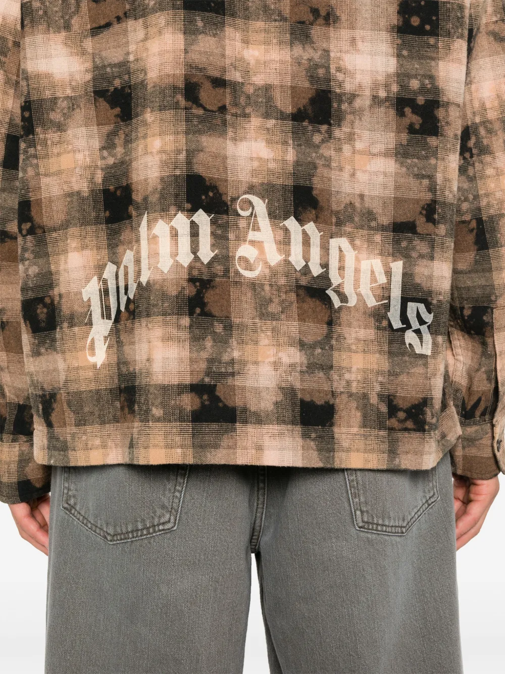 Palm Angels Geruit overhemd Bruin