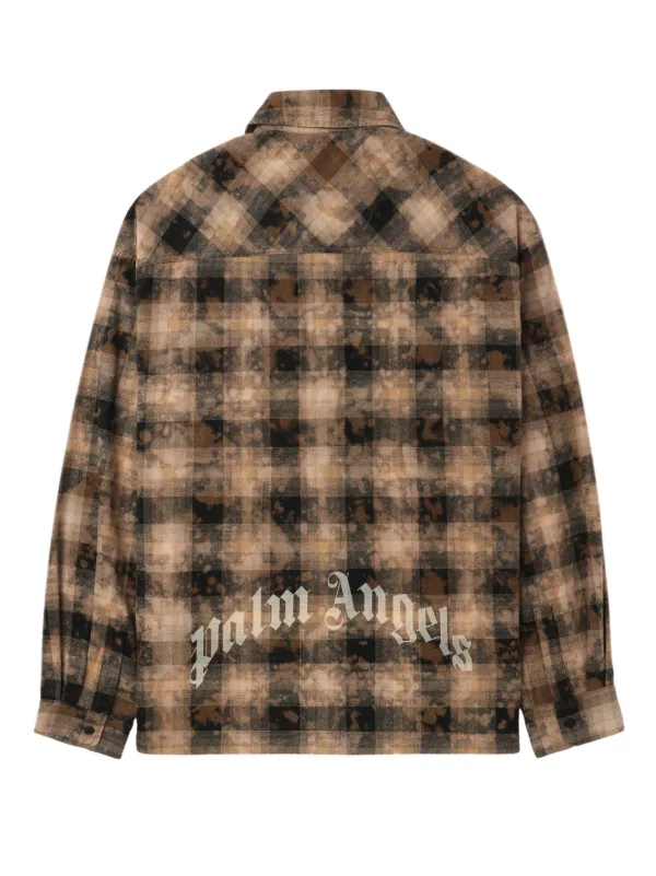 Palm Angels チェック シャツ | ブラウン | FARFETCH JP
