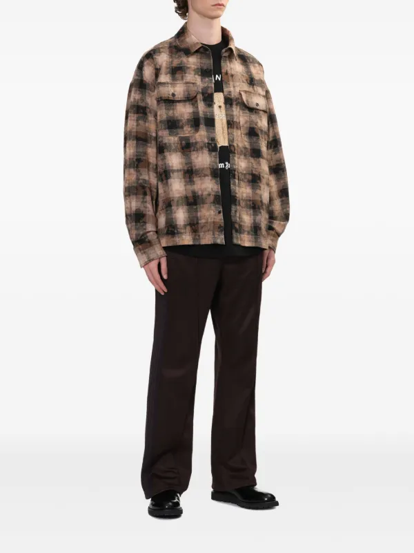 Palm Angels チェック シャツ | ブラウン | FARFETCH JP