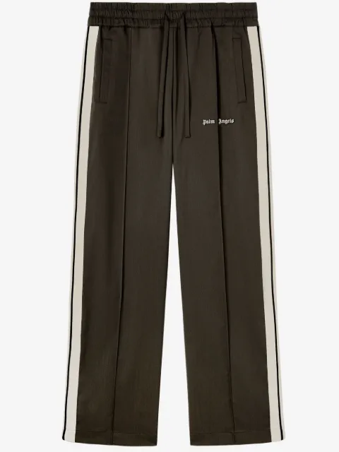 Palm Angels logo-embroidered wool track pants