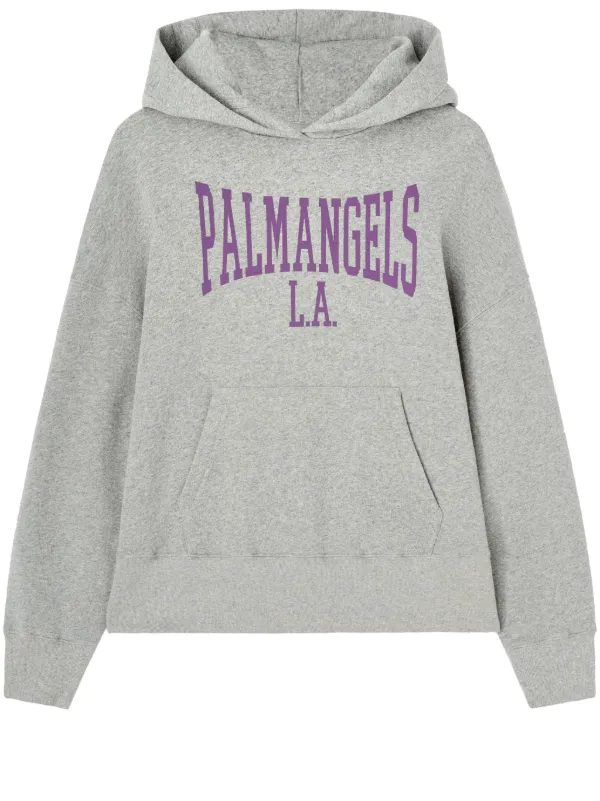 Palm Angels College Hoodie Grey FARFETCH PH