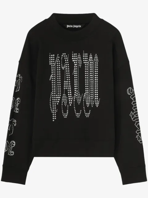 Palm Angels スタッズロゴ スウェットシャツ