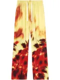Palm Angels abstract-print track pants - Yellow