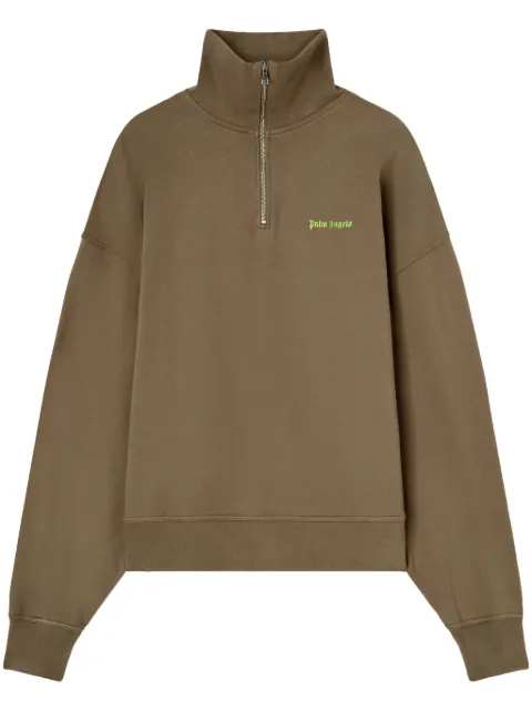 Palm Angels logo-embroidered cotton sweatshirt 