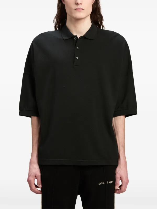 ★送料関税込【Palm Angels】ロゴ入りポロシャツ PALM ANGELS | ポロシャツ ブラック メンズ | YOOX