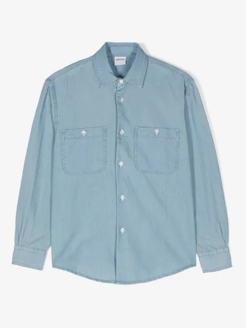 Aspesi Kids camisa con bolsillos en el pecho