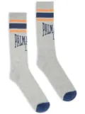 Palm Angels logo-jacquard socks - Grey
