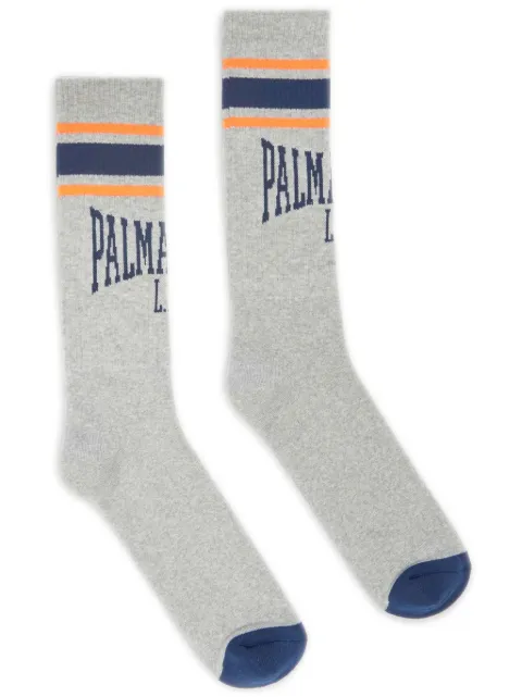 Palm Angels logo-jacquard socks