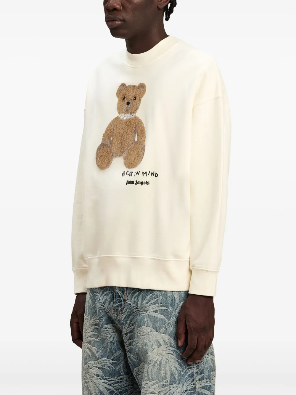 Palm Angels Sweater met print Beige