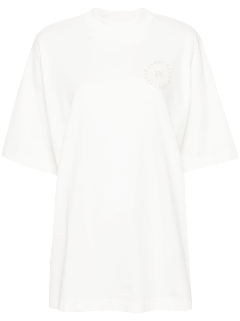 Palm Angels Katoenen T-shirt met logoprint Wit