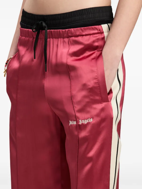 Palm Angels Logo Fluid Track Pants | Red | FARFETCH