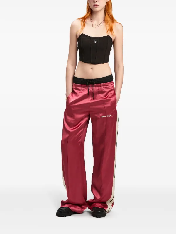 Palm Angels Logo Fluid Track Pants | Red | FARFETCH
