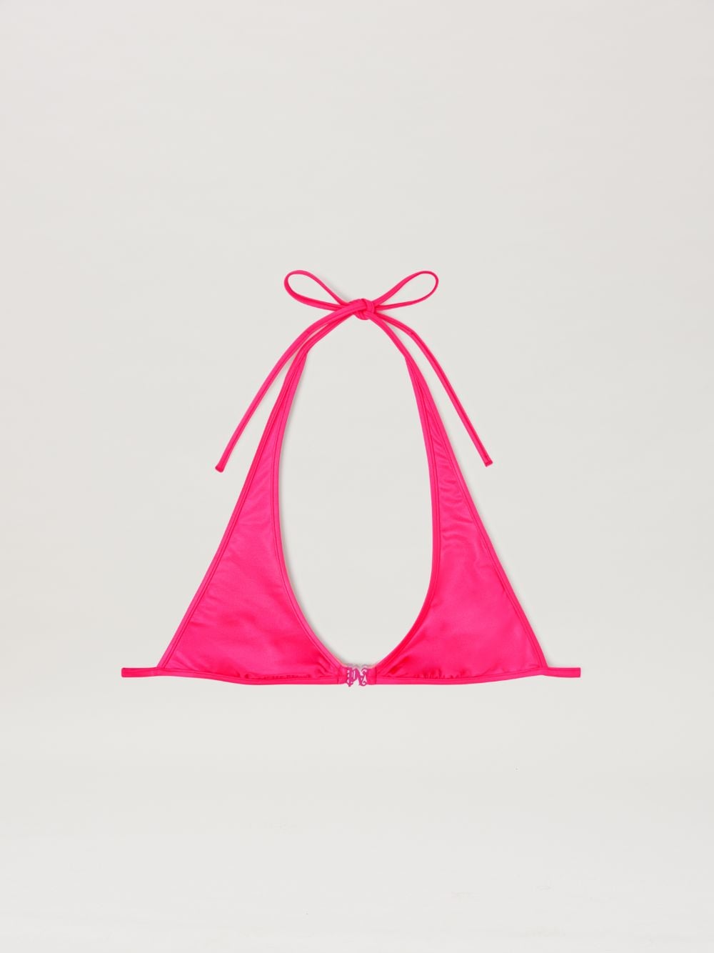 Palm Angels Monogram Plaque Bikini Top In Pink