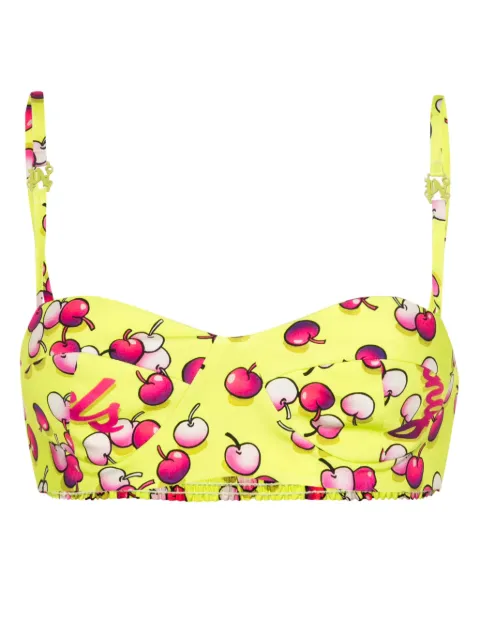 Palm Angels cherries-print balconette bra