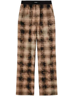 Burberry チェック フレアパンツ | ニュートラル | FARFETCH JP