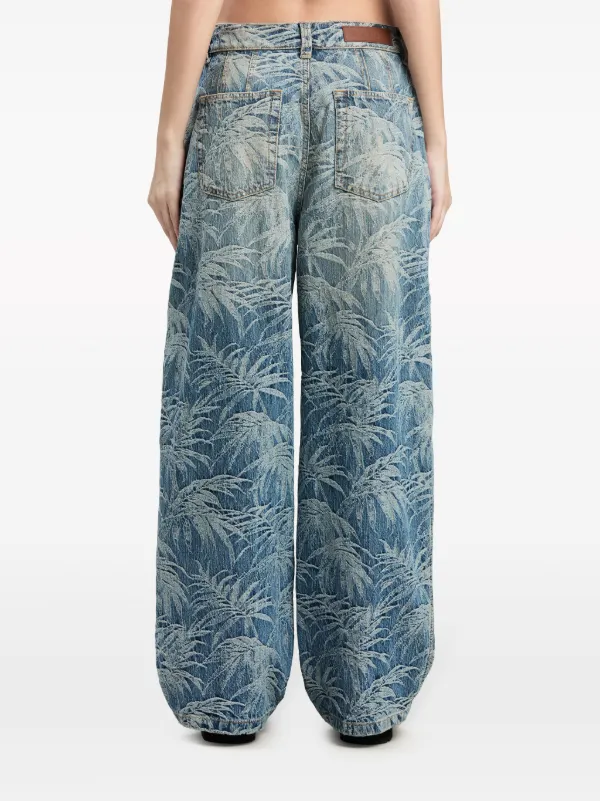 デニム・ジーパン PALM ANGELS WIDE PARACHUTE JEANS IN COTTON DENIM PALM ANGELS Wide Denim Parachute Jeans - POIZON