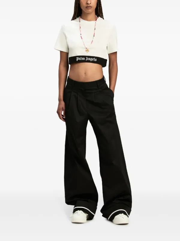 パーム・エンジェルス ロゴ アンダーバンド クロップドトップ Palm Angels クロップド トップ | ホワイト | FARFETCH JP