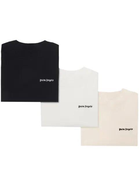 Palm Angels logo-embroidered T-shirts (pack of three)