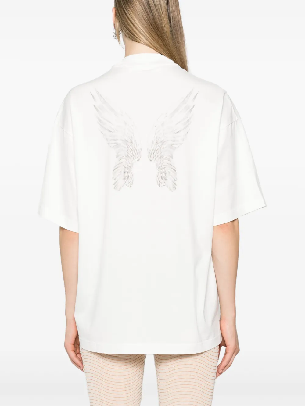 Palm Angels T-shirt met vleugelprint Wit
