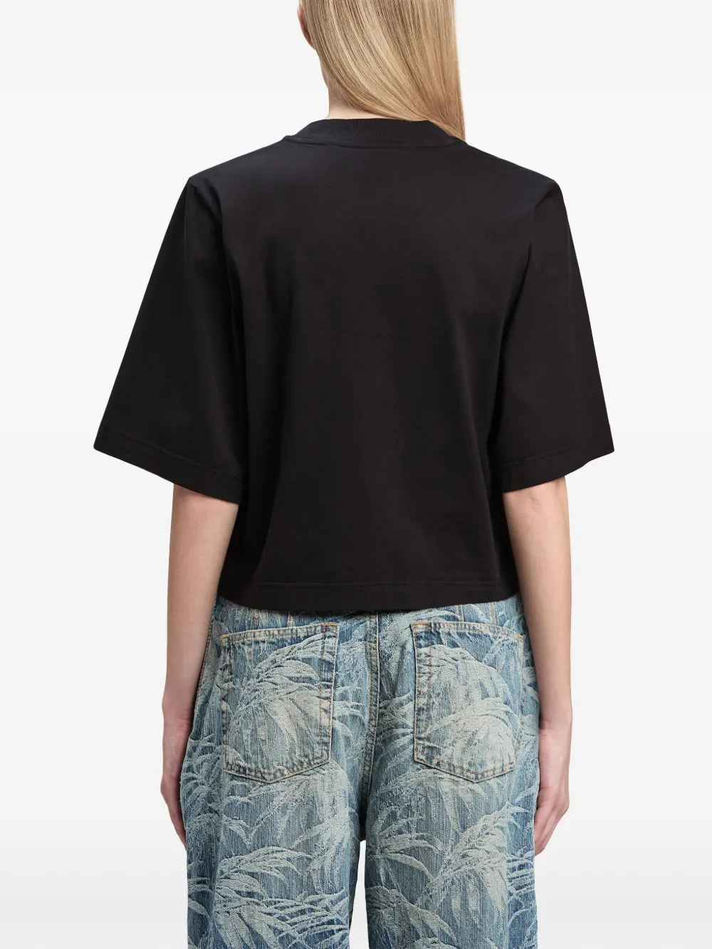 Palm Angels Cropped top Zwart