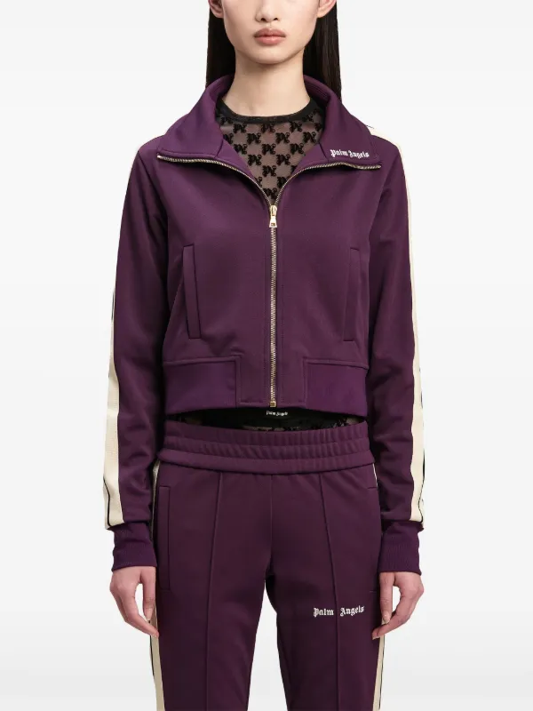 大特価 チラシ | Jacket Cropped logo-embroidered Angels Palm Purple FARFETCH | トップス