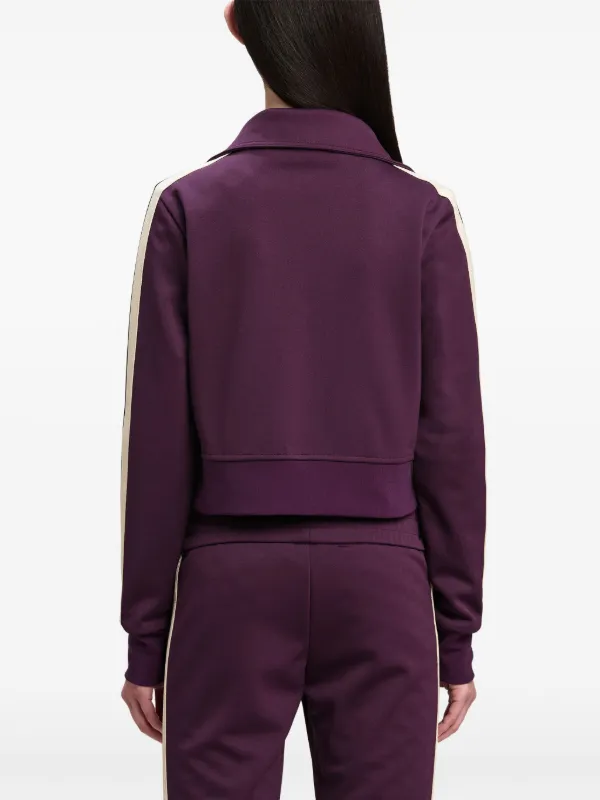 【関税込み】Palm Angels パープル ジップアップジャケット Palm Angels logo-print zip-up Track Jacket | Purple | FARFETCH