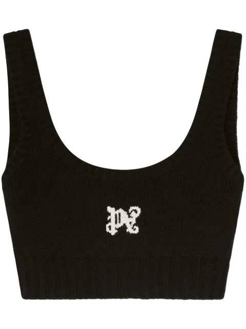 Palm Angels Blusa cropped logo