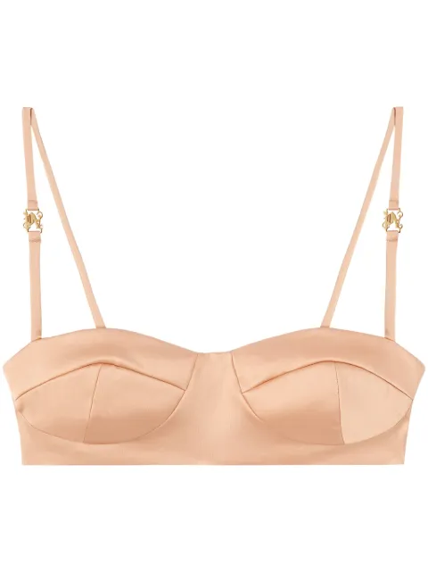 Palm Angels logo-plaque balconette bra 