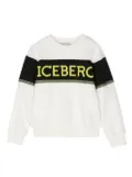 Iceberg Kids logo-print crew-neck sweatshirt - Neutrals