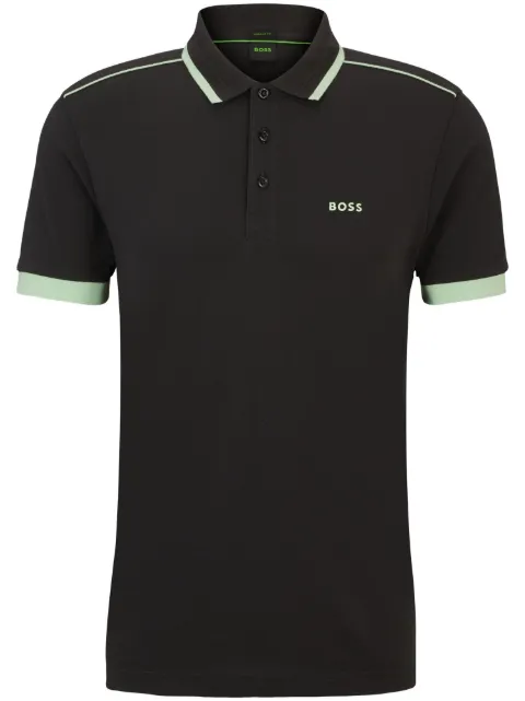 BOSS Camisa polo com estampa de logo