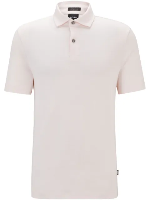 BOSS Camisa polo de linho e algodão