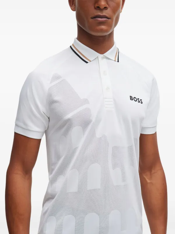 BOSS Camisa Polo x Matteo Berrettini | Branco | FARFETCH BR