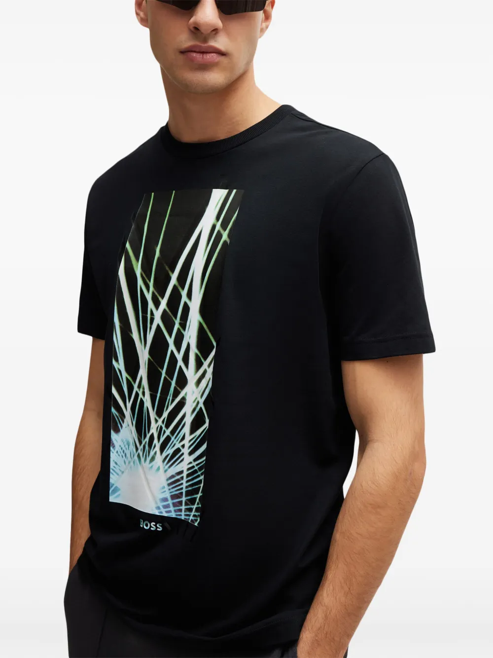 BOSS T-shirt met print Zwart