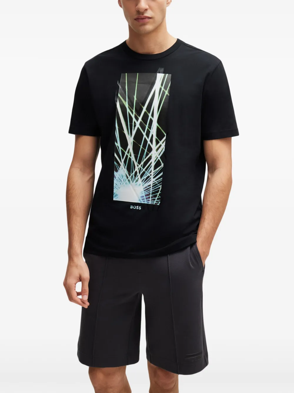 BOSS T-shirt met print Zwart