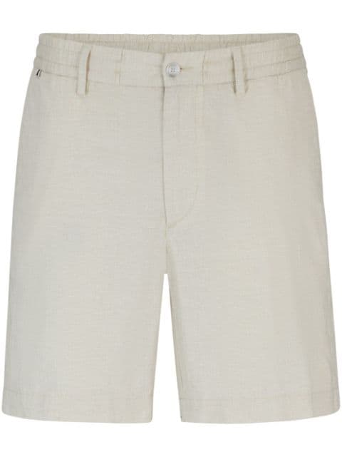 BOSS elasticated-waist stretch-cotton shorts