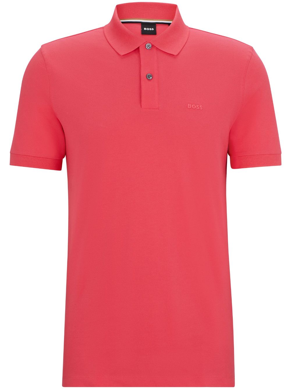 Hugo Boss Logo-embroidered Polo Shirt In Pink