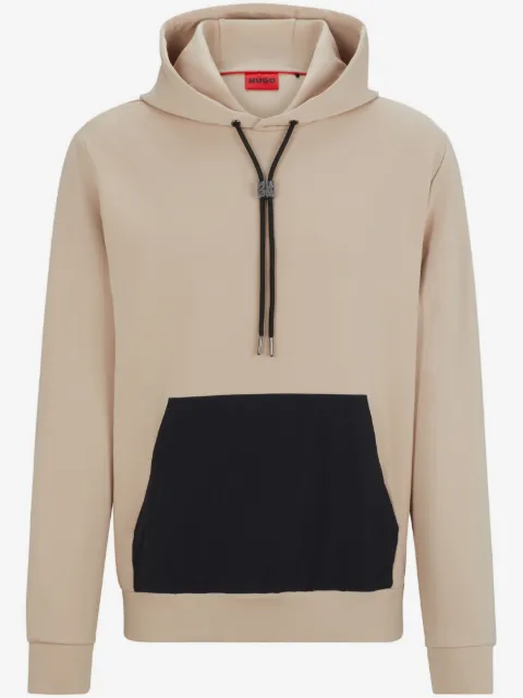 HUGO colour-block drawstring hoodie
