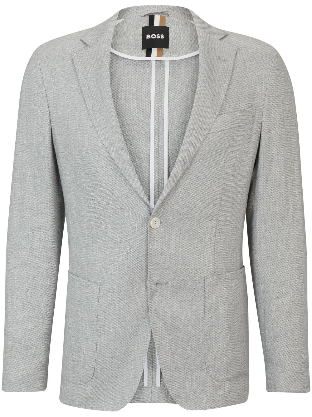 BOSS Blazer met enkele rij knopen Grijs