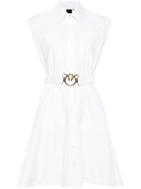 PINKO sleeveless cotton shirt dress