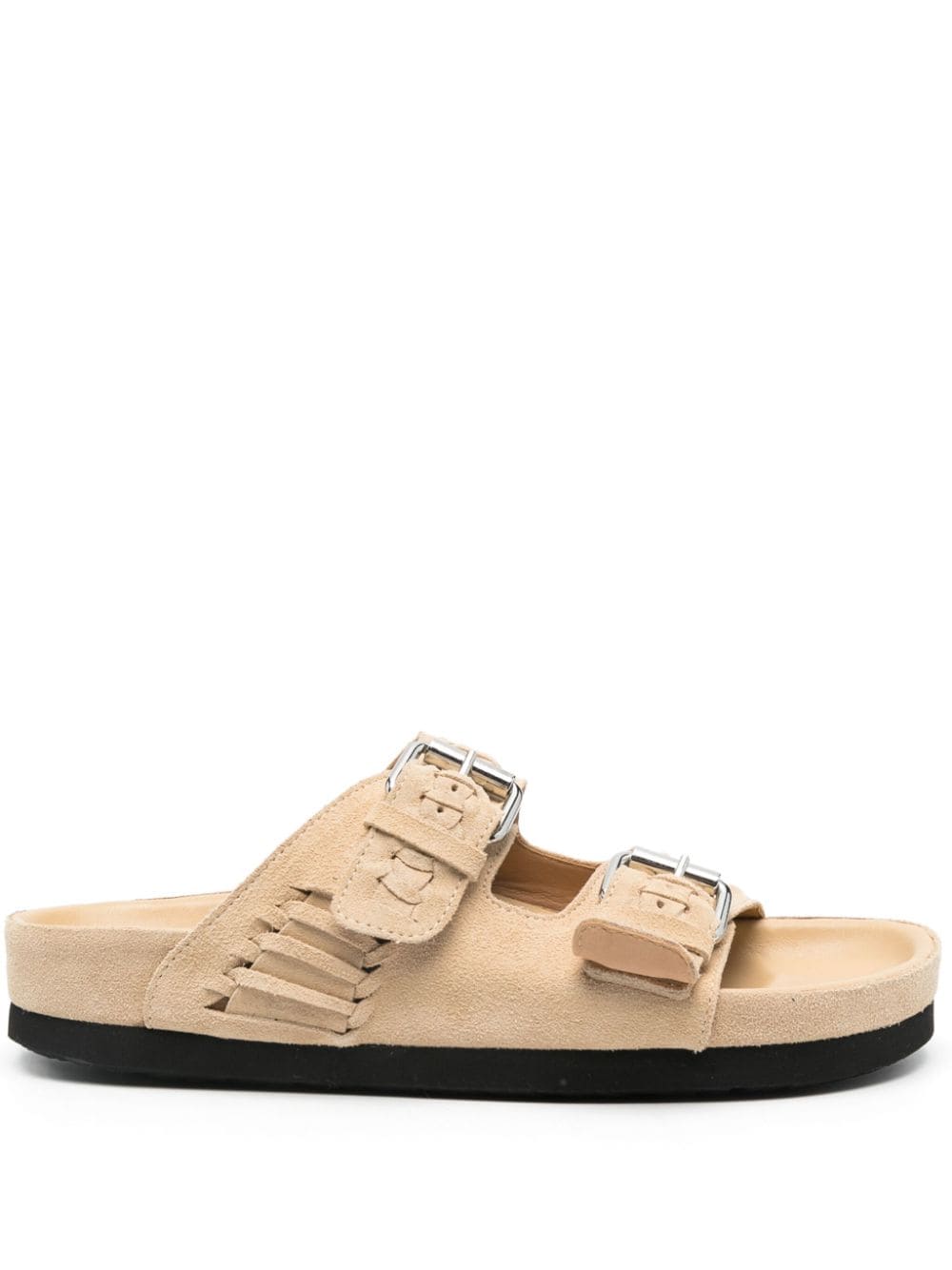 Isabel Marant Braided Suede Flat Sandals In Neutral
