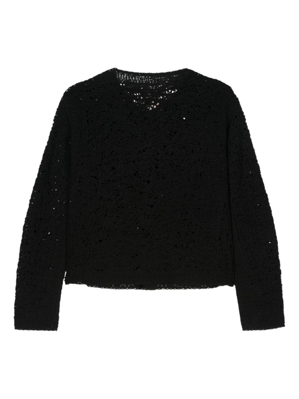 Shop Semicouture Crystal Embellished-buttons Cardigan In Black