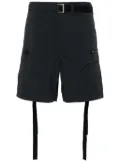 sacai strap-detailing belted cargo shorts - Black