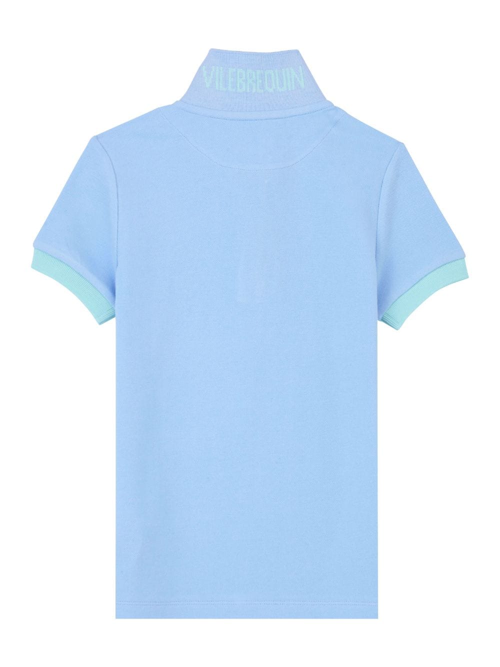 Shop Vilebrequin Pantin Organic-cotton Polo Shirt In Blue