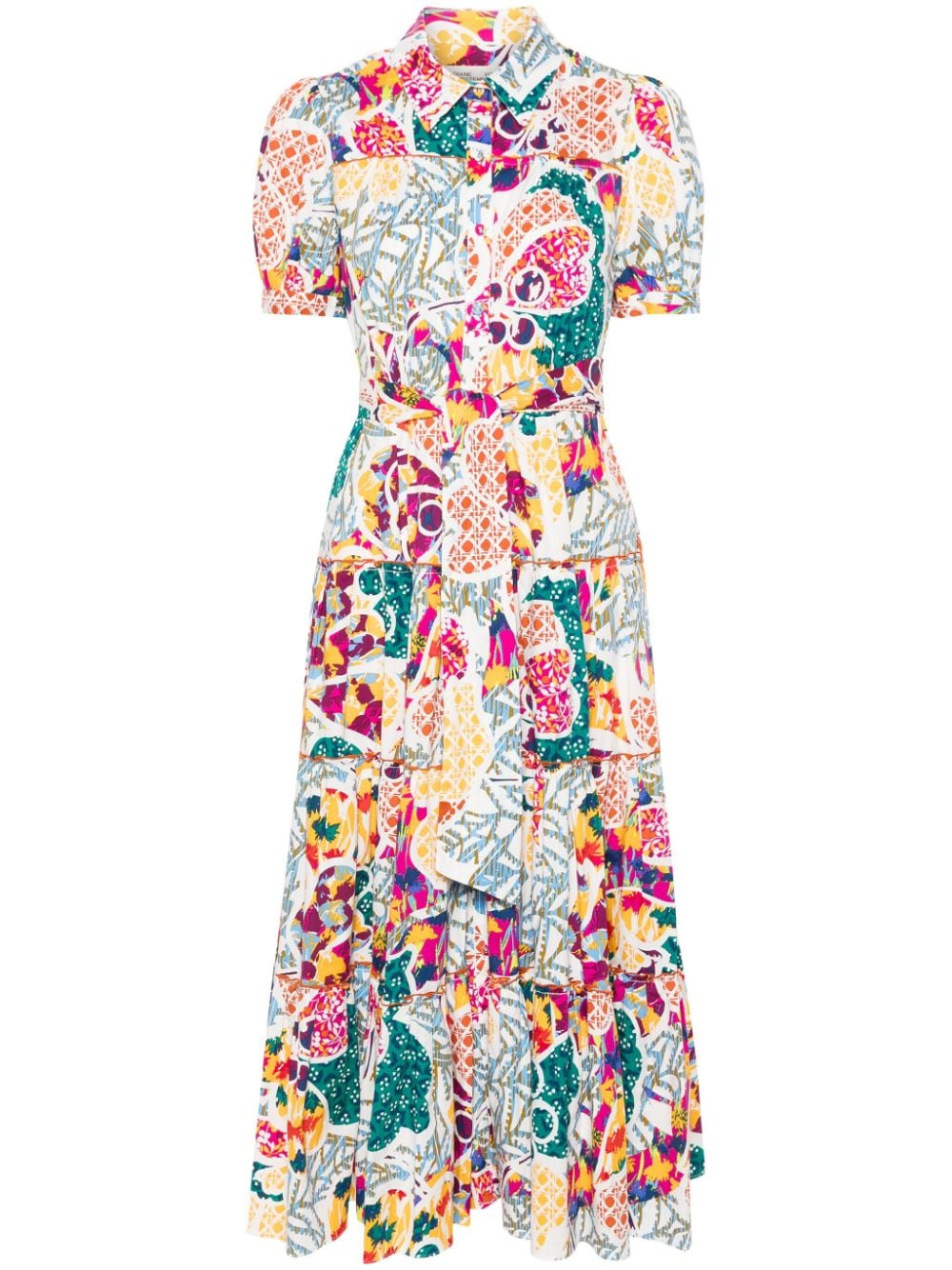 DVF Diane von Furstenberg Flared jurk Wit